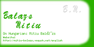 balazs mitiu business card